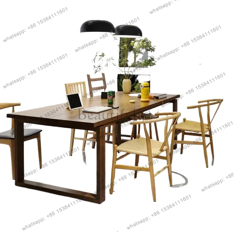 Office Furniture Com - Mesa de Jantar Nórdica de Madeira