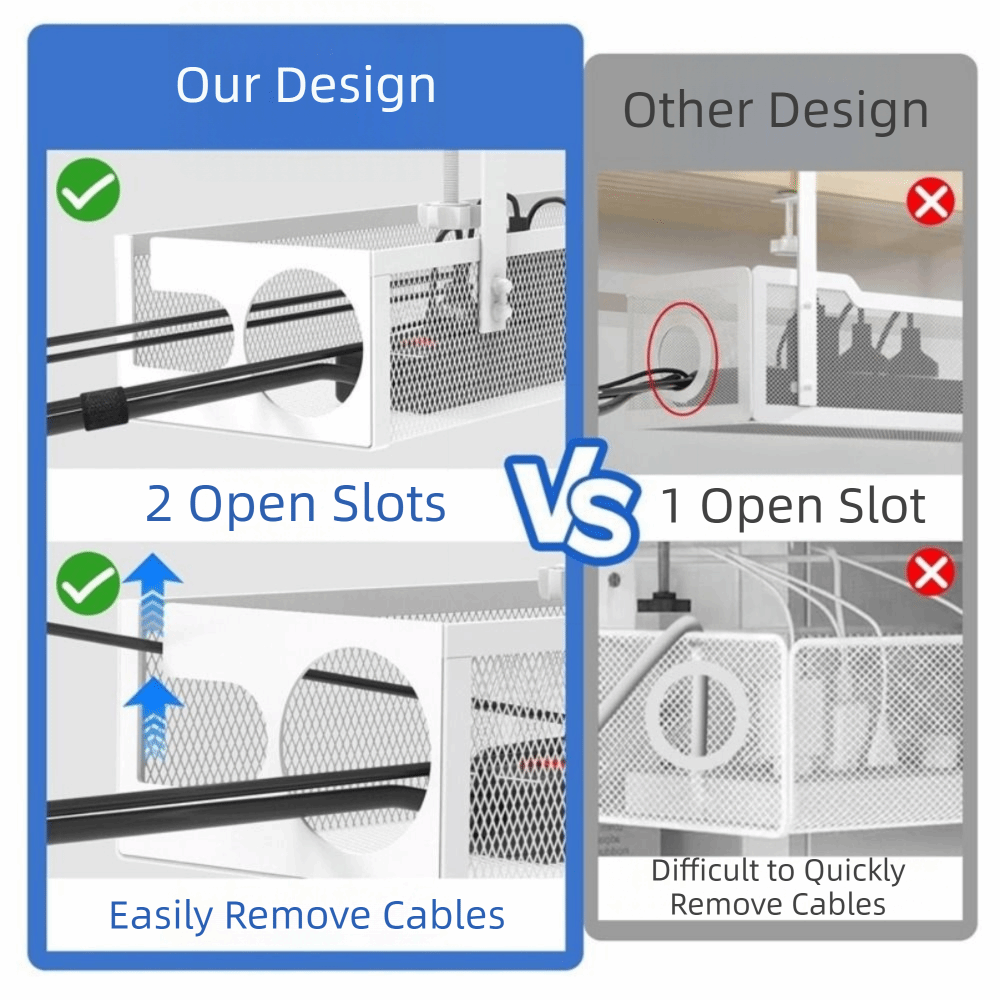 Cable Tray Under Desk - Bandeja de Gestão de Fios em