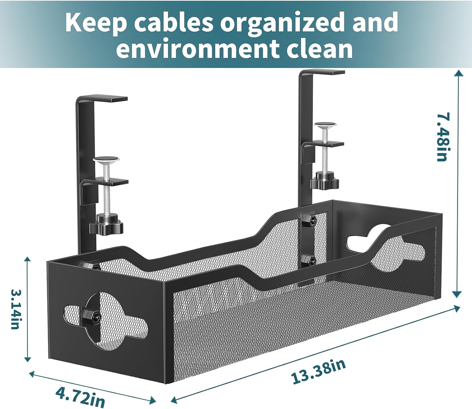 Cesto Organizador de Cabos Met - Cable Tray Under Desk avaliação e preço