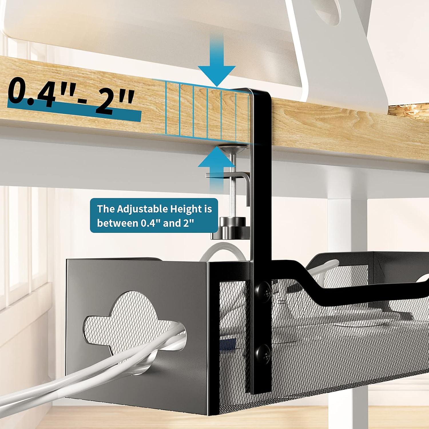 Cesto Organizador de Cabos Met - Cable Tray Under Desk avaliação e preço