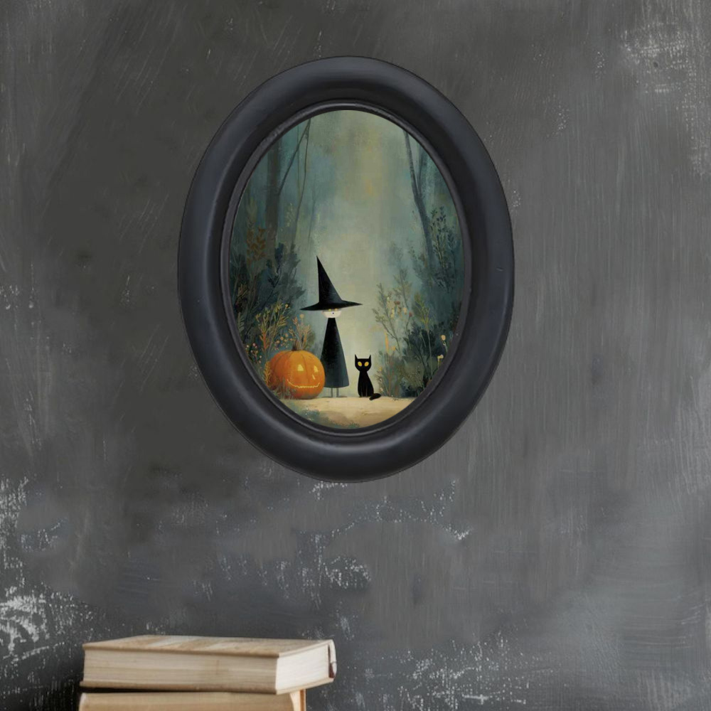 Uma bruxa de Halloween vintage - Office Furniture Layout avaliação e preço