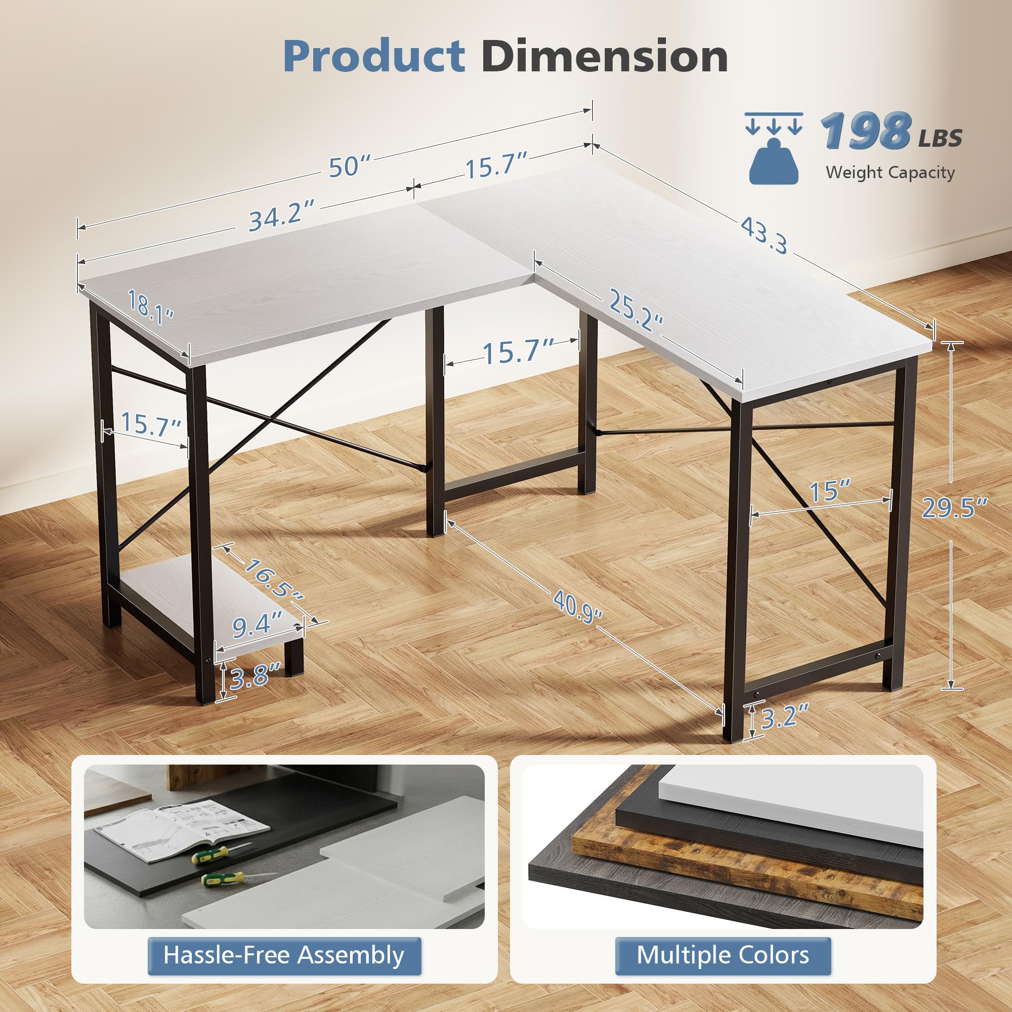 Mesa de Computador em L de 50  - Office Furniture Suppliers avaliação e preço