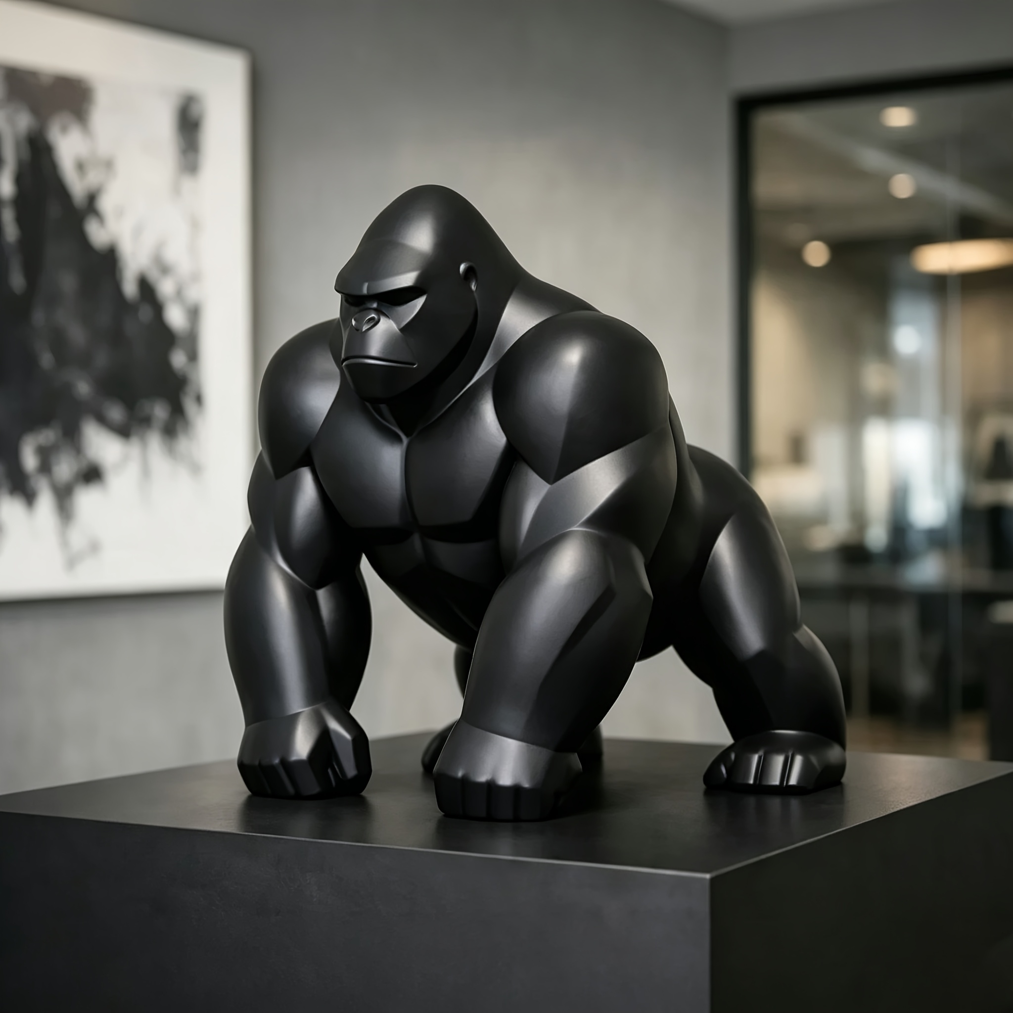 Estátua de Gorila Geométrica e - Office Furniture Suppliers avaliação e preço